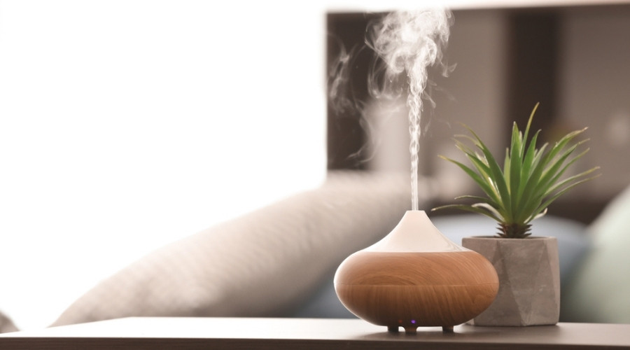 Essential oil diffuser on table